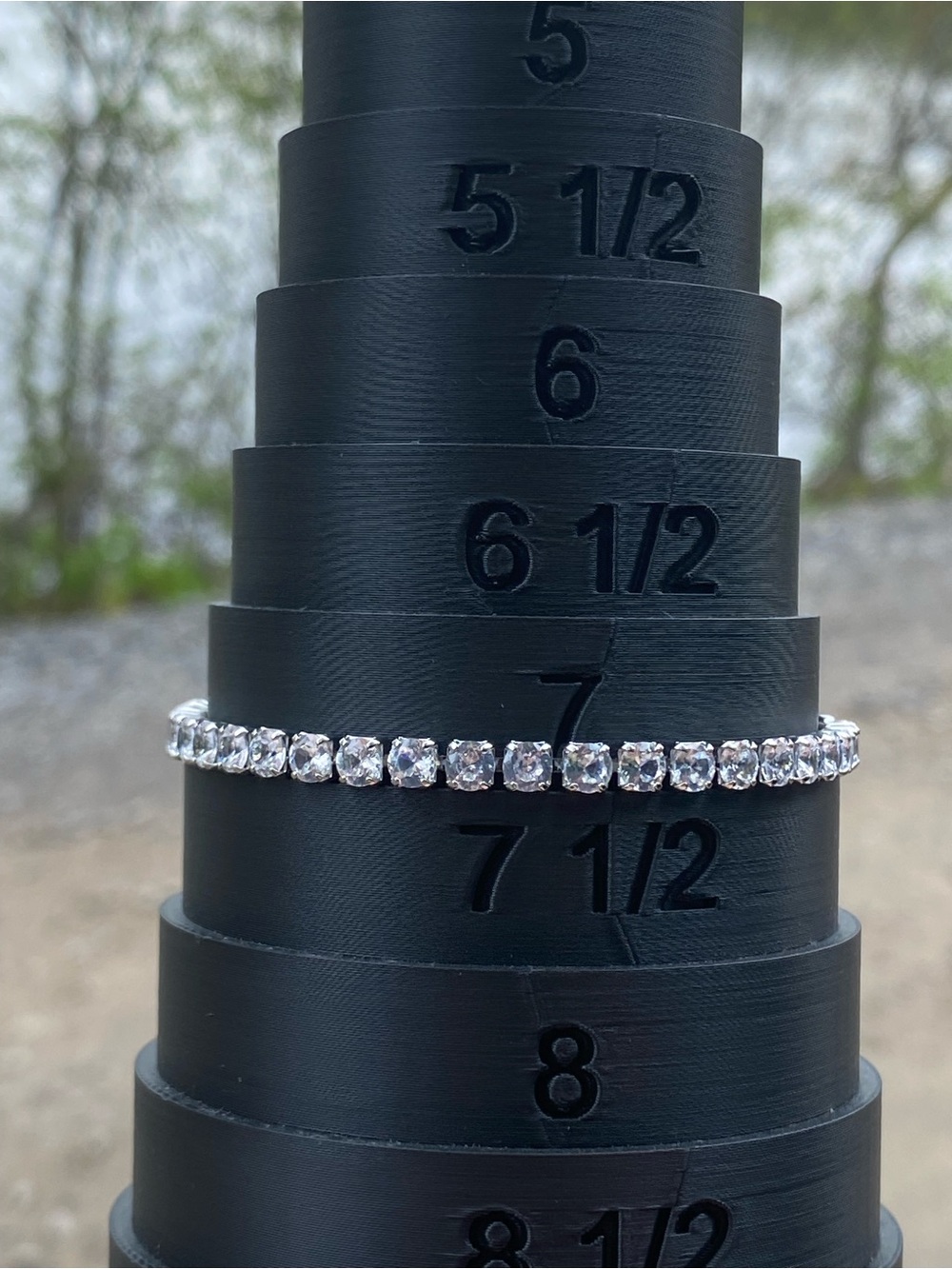 Classic Silver-Tone Crystal CZ Tennis Bracelet - Women’s Size 7 - Picture 5 of 9